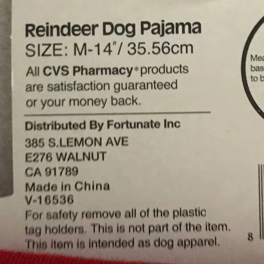 Pet Central Reindeer Dog Pajama NEW For sale Size M-14”/35.56cm